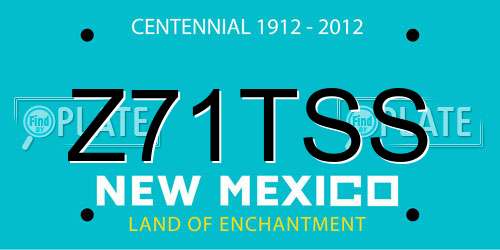 Z71TSS New Mexico License Plate