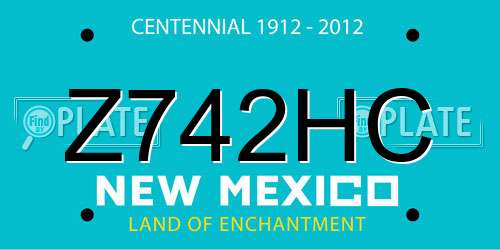 Z742HC New Mexico License Plate