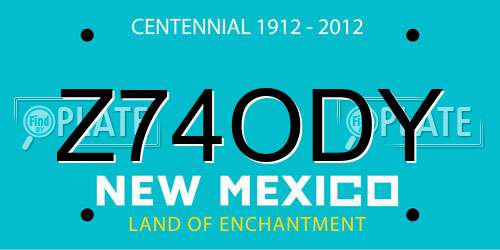 Z74ODY New Mexico License Plate