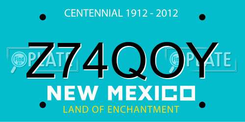 Z74QOY New Mexico License Plate