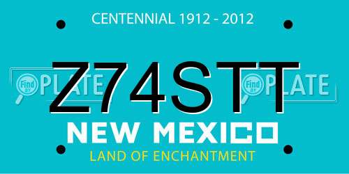 Z74STT New Mexico License Plate