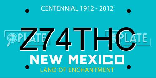 Z74THC New Mexico License Plate