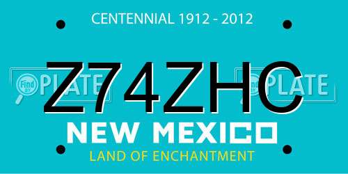 Z74ZHC New Mexico License Plate