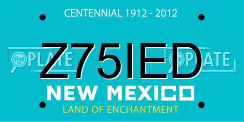 Z75IED New Mexico License Plate