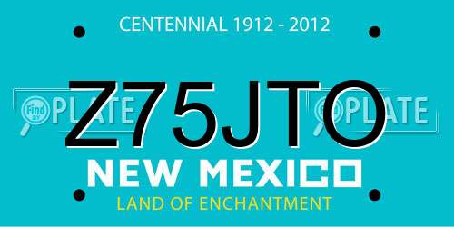 Z75JTO New Mexico License Plate