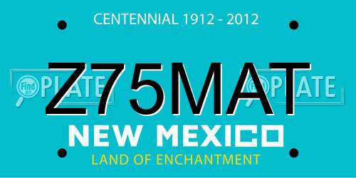 Z75MAT New Mexico License Plate