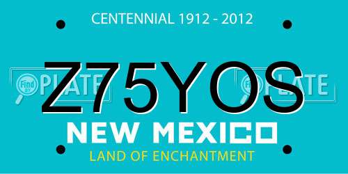 Z75YOS New Mexico License Plate
