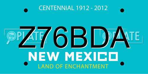 Z76BDA New Mexico License Plate