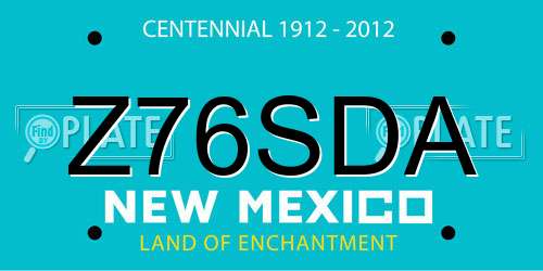 Z76SDA New Mexico License Plate