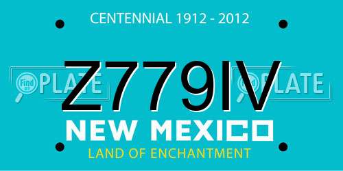 Z779IV New Mexico License Plate