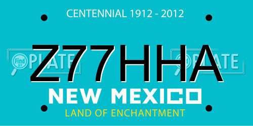 Z77HHA New Mexico License Plate