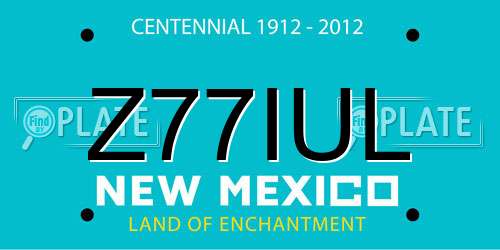 Z77IUL New Mexico License Plate