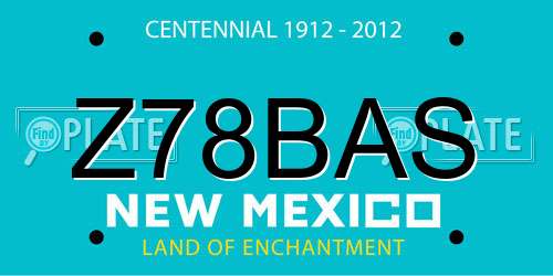 Z78BAS New Mexico License Plate