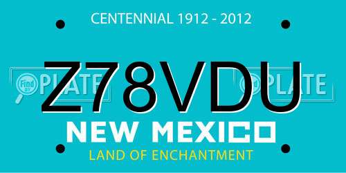 Z78VDU New Mexico License Plate