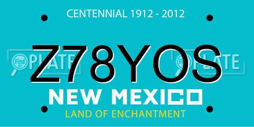 Z78YOS New Mexico License Plate