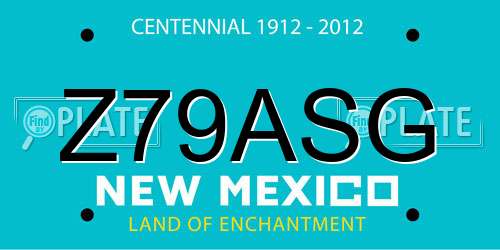 Z79ASG New Mexico License Plate