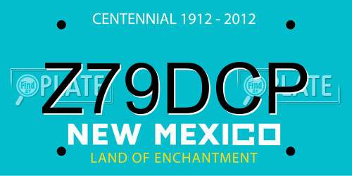 Z79DCP New Mexico License Plate