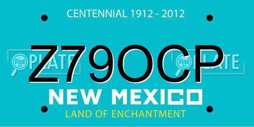 Z79OCP New Mexico License Plate