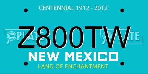 Z800TW New Mexico License Plate
