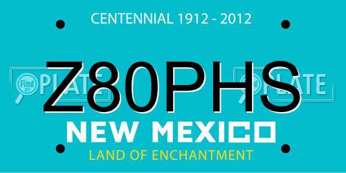 Z80PHS New Mexico License Plate