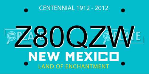 Z80QZW New Mexico License Plate