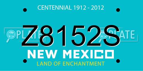 Z8152S New Mexico License Plate