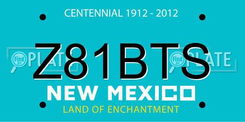 Z81BTS New Mexico License Plate