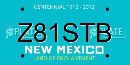 Z81STB New Mexico License Plate