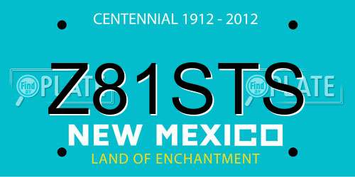 Z81STS New Mexico License Plate