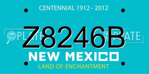 Z8246B New Mexico License Plate