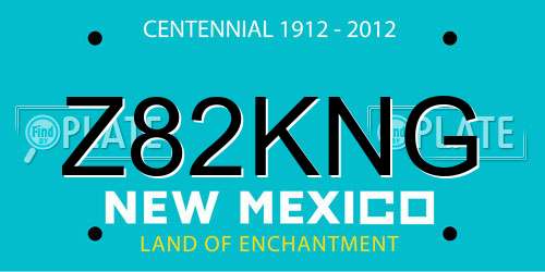 Z82KNG New Mexico License Plate