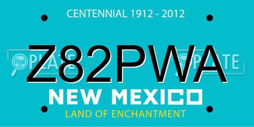 Z82PWA New Mexico License Plate