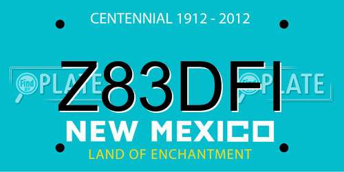 Z83DFI New Mexico License Plate
