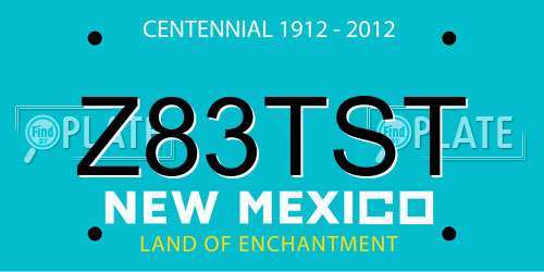 Z83TST New Mexico License Plate