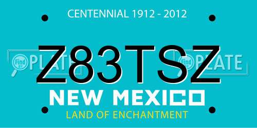 Z83TSZ New Mexico License Plate