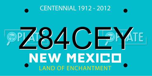 Z84CEY New Mexico License Plate