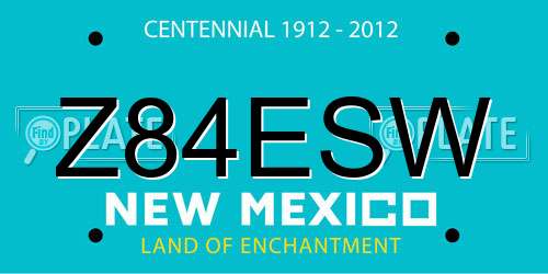 Z84ESW New Mexico License Plate