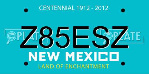 Z85ESZ New Mexico License Plate