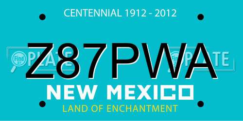 Z87PWA New Mexico License Plate