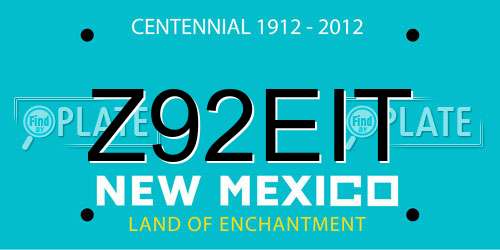 Z92EIT New Mexico License Plate