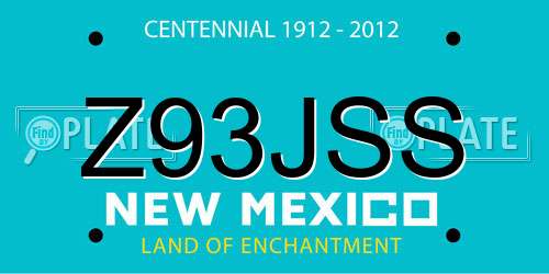 Z93JSS New Mexico License Plate