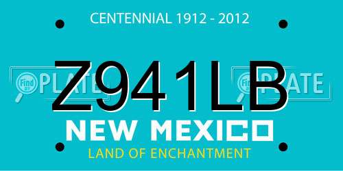 Z941LB New Mexico License Plate