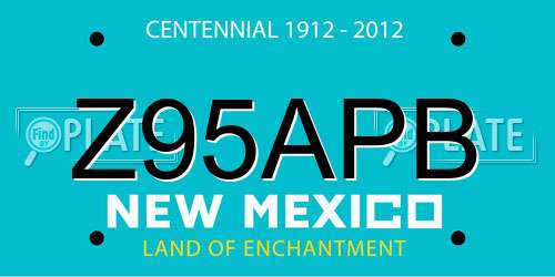 Z95APB New Mexico License Plate