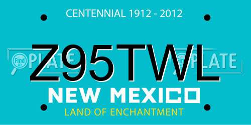 Z95TWL New Mexico License Plate