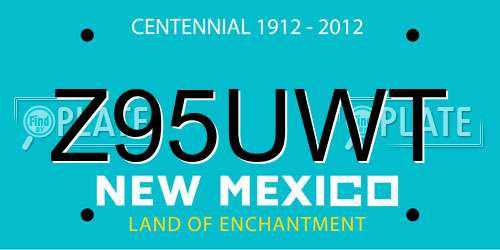 Z95UWT New Mexico License Plate