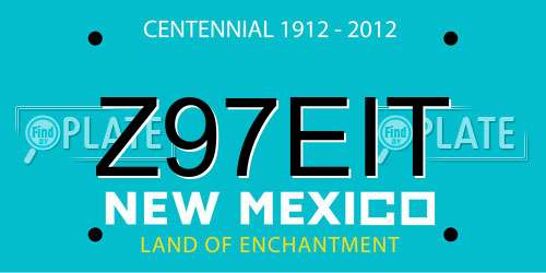 Z97EIT New Mexico License Plate