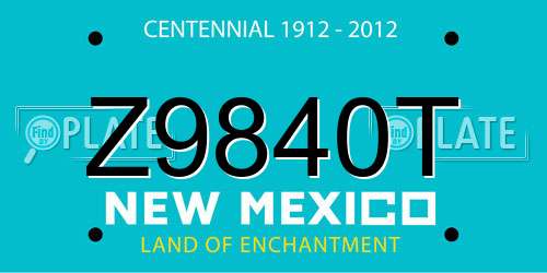Z9840T New Mexico License Plate