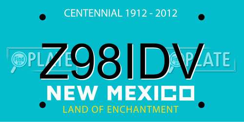 Z98IDV New Mexico License Plate
