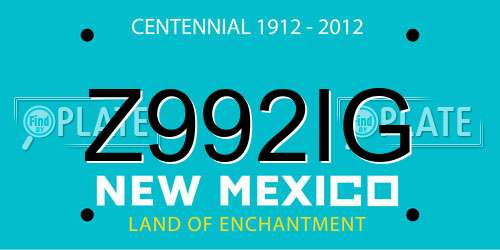 Z992IG New Mexico License Plate