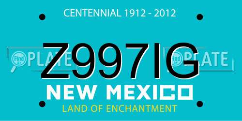 Z997IG New Mexico License Plate